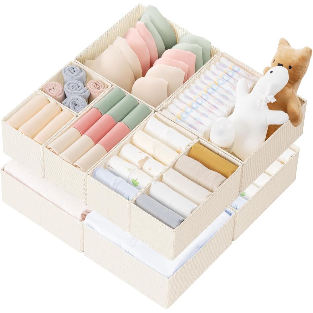 Baby Nursery Closet Organization - กล่องจัดระเบียบลิ้นชัก 10 ชิ้น สำหรับเสื้อผ้าเด็ก ชุดชั้นใน ถุงเท้า