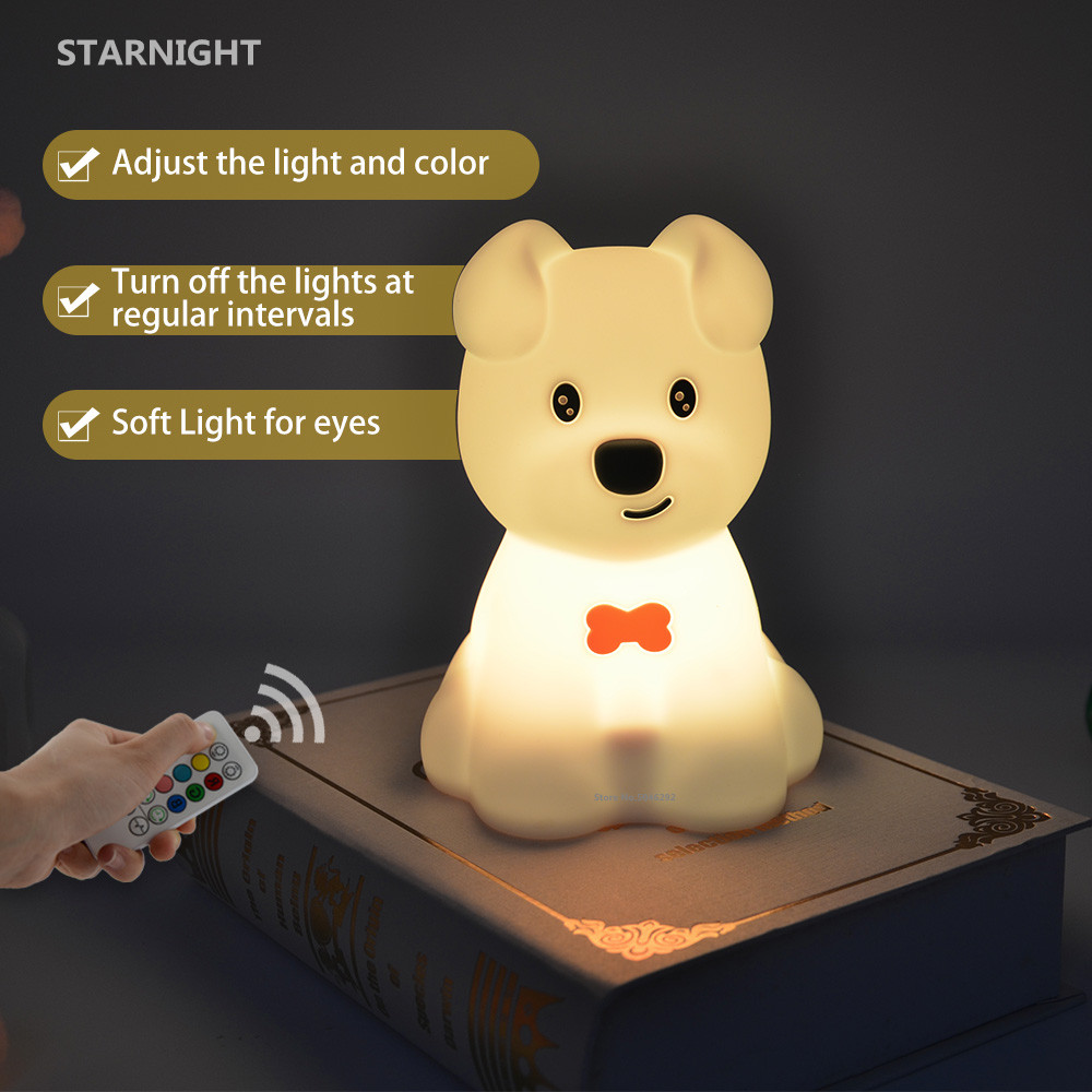 Baby Nursery Light - สุนัข LED Night Light Touch Sensor