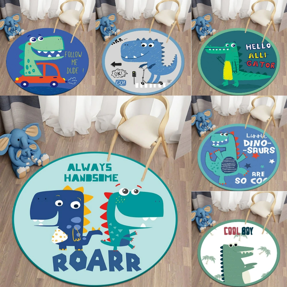 Soft Rug Nursery - พรมปูพื้นลายไดโนเสาร์แสนสนุกสำหรับตกแต่งห้องเด็กเล่น พรมปูพื้นเด็กหลากสีสัน พรมนุ่มสำหรับห้องนั่งเล่นและห้องเด็ก