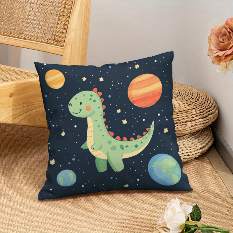 Baby Nursery Cushion - ปลอกหมอนอิงลายไดโนเสาร์น่ารัก ดาวเคราะห์ จักรวาล ของตกแต่งห้องเด็ก สำหรับเด็กชาย เด็กหญิง