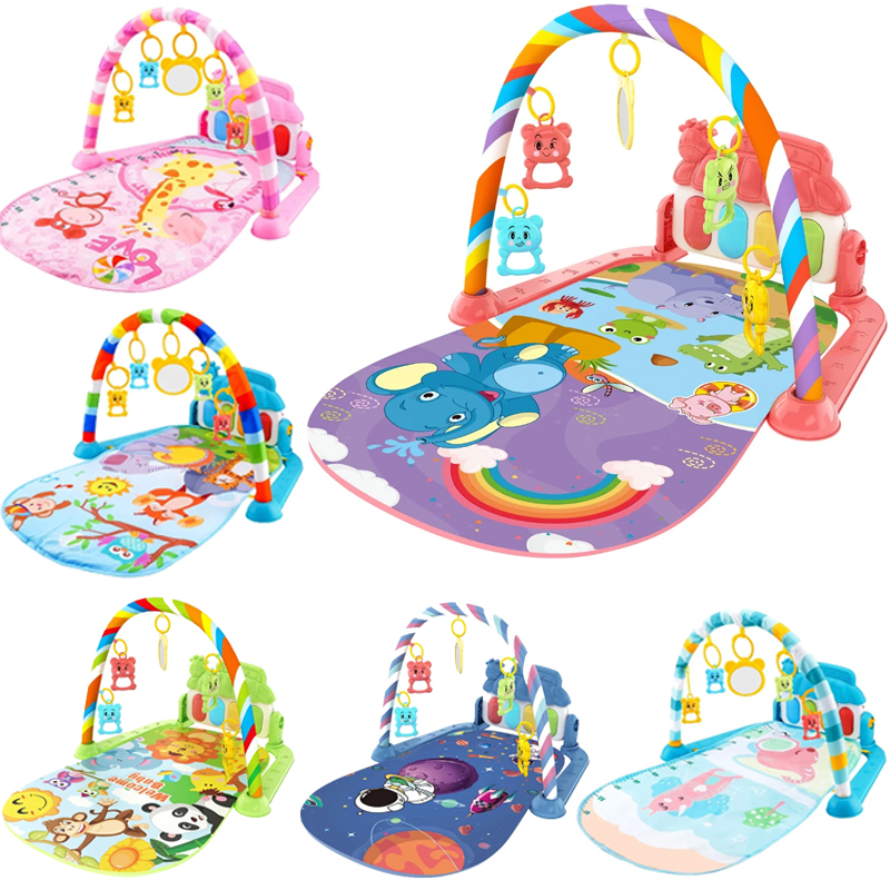 Baby Nursery Shelves - กิจกรรมเด็ก GYM Rack ดนตรีทารกแรกเกิดคีย์บอร์ดเปียโนคลานผ้าห่มเหยียบ Play MAT