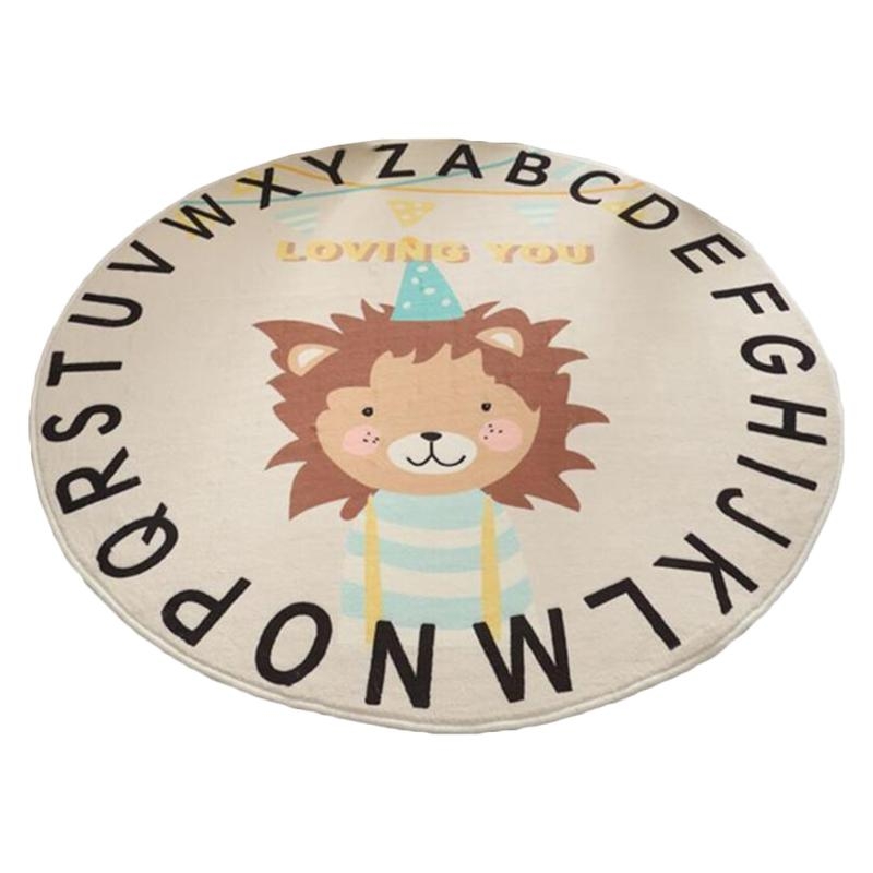 Baby Nursery Unisex - Y4UD การ์ตูนสัตว์พิมพ์เด็กสำหรับ Play Mat Crawling พรมเด็กพรมรอบเกม