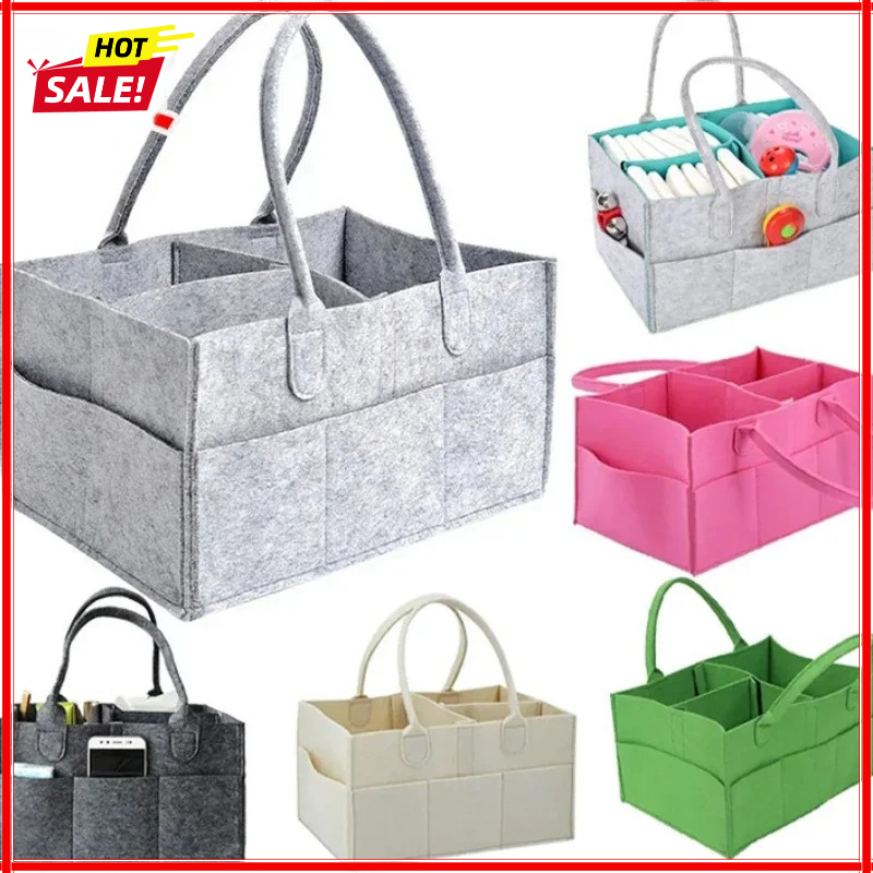 Baby Nursery Unisex - กระเป๋าใส่ผ้าอ้อมเด็กแบบพกพา กล่องเก็บของใช้จำเป็นสำหรับเปลี่ยนผ้าอ้อมและในรถยนต์ กระเป๋าใส่ผ้าอ้อมเด็ก