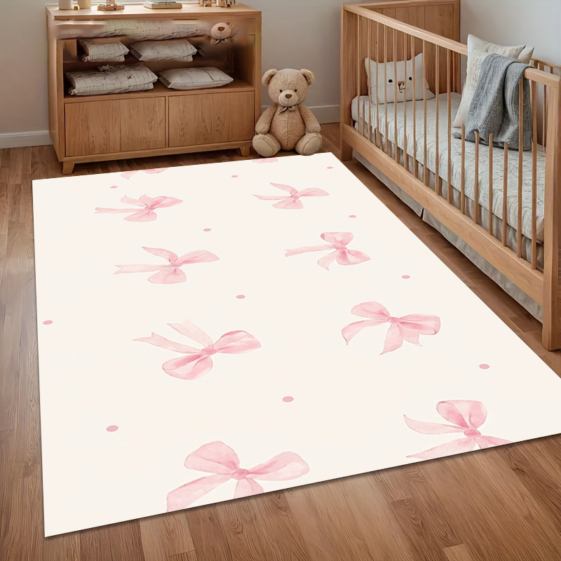 Soft Rug Nursery - พรมปูพื้นสีชมพูแบบกันลื่น นุ่มสบาย เหมาะสำหรับห้องเด็กผู้หญิง ห้องนอน ห้องนั่งเล่น ห้องเด็กเล่น