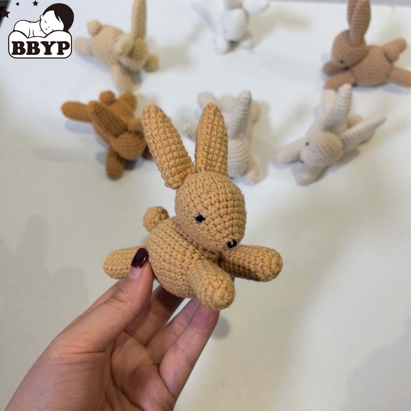 Baby Nursery Unisex - ของตกแต่งกระต่ายโครเชต์น่ารัก 1 ชิ้น, โมบายแขวนเปลเด็ก & ของตกแต่งผนังห้องเด็ก,