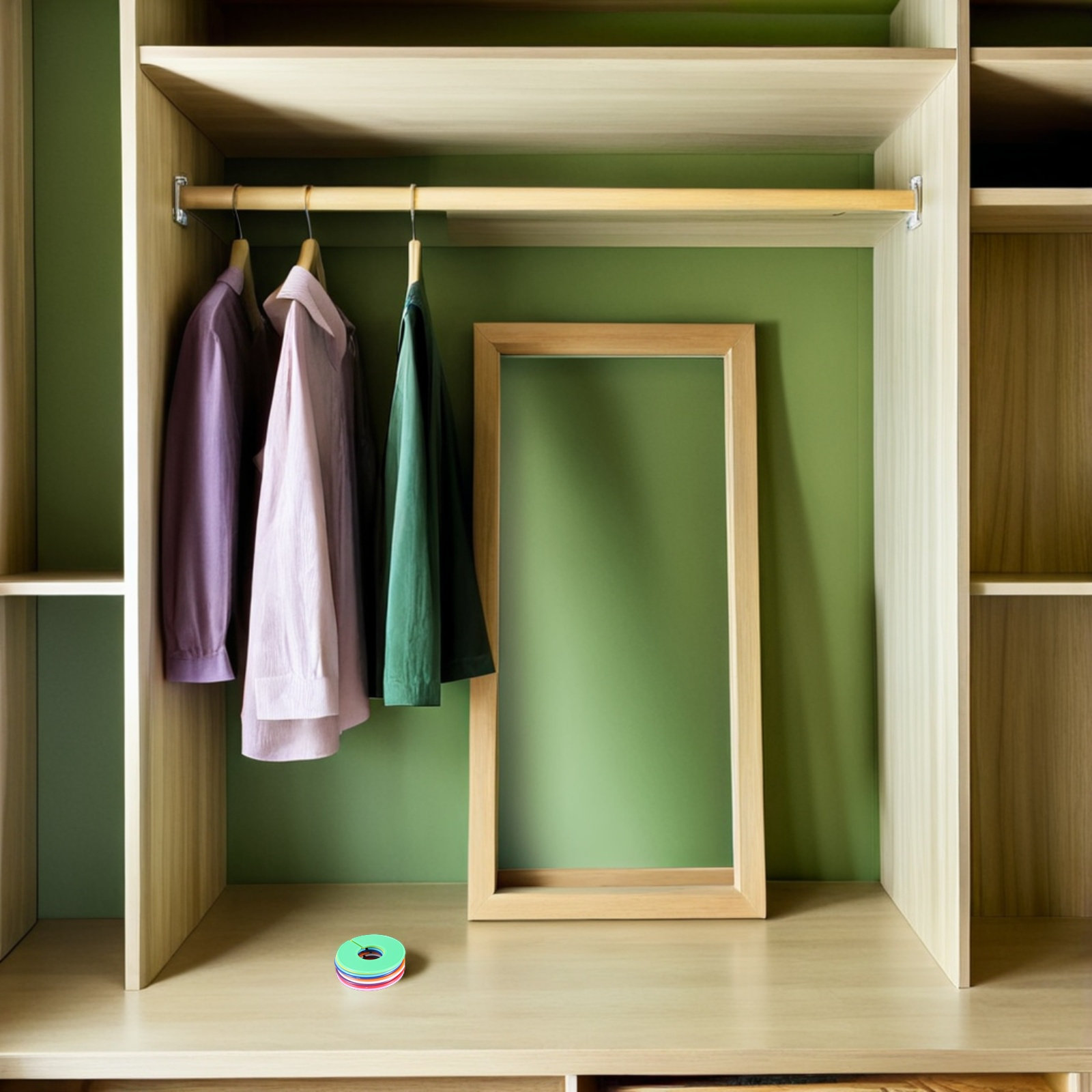 Baby Nursery Closet Organization - วงแหวนแบ่งขนาดเสื้อผ้า 36 ชิ้น ทำจากพลาสติก แบ่งขนาดตามสี สำหรับจัดระเบียบตู้เสื้อผ้า