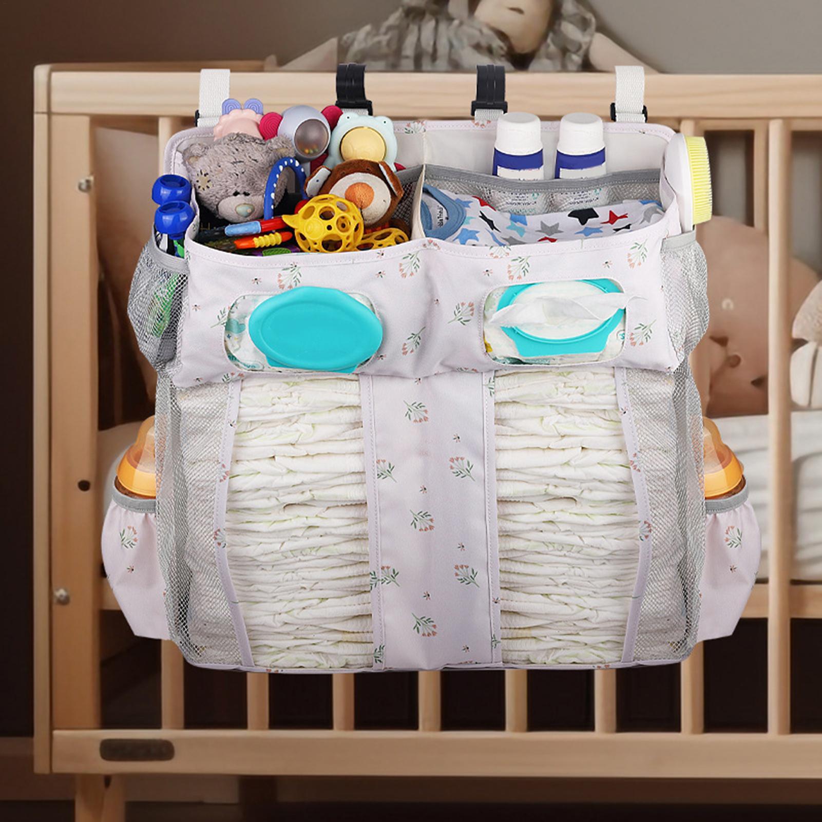 Baby Nursery Unisex - แขวนเปลเด็กกระเป๋าทารก Essentiales ผ้าอ้อมผ้าอ้อมสําหรับขวดนมผ้าเช็ดทําความสะอาด Bib Cribs เนอสเซอรี่กระเป๋า