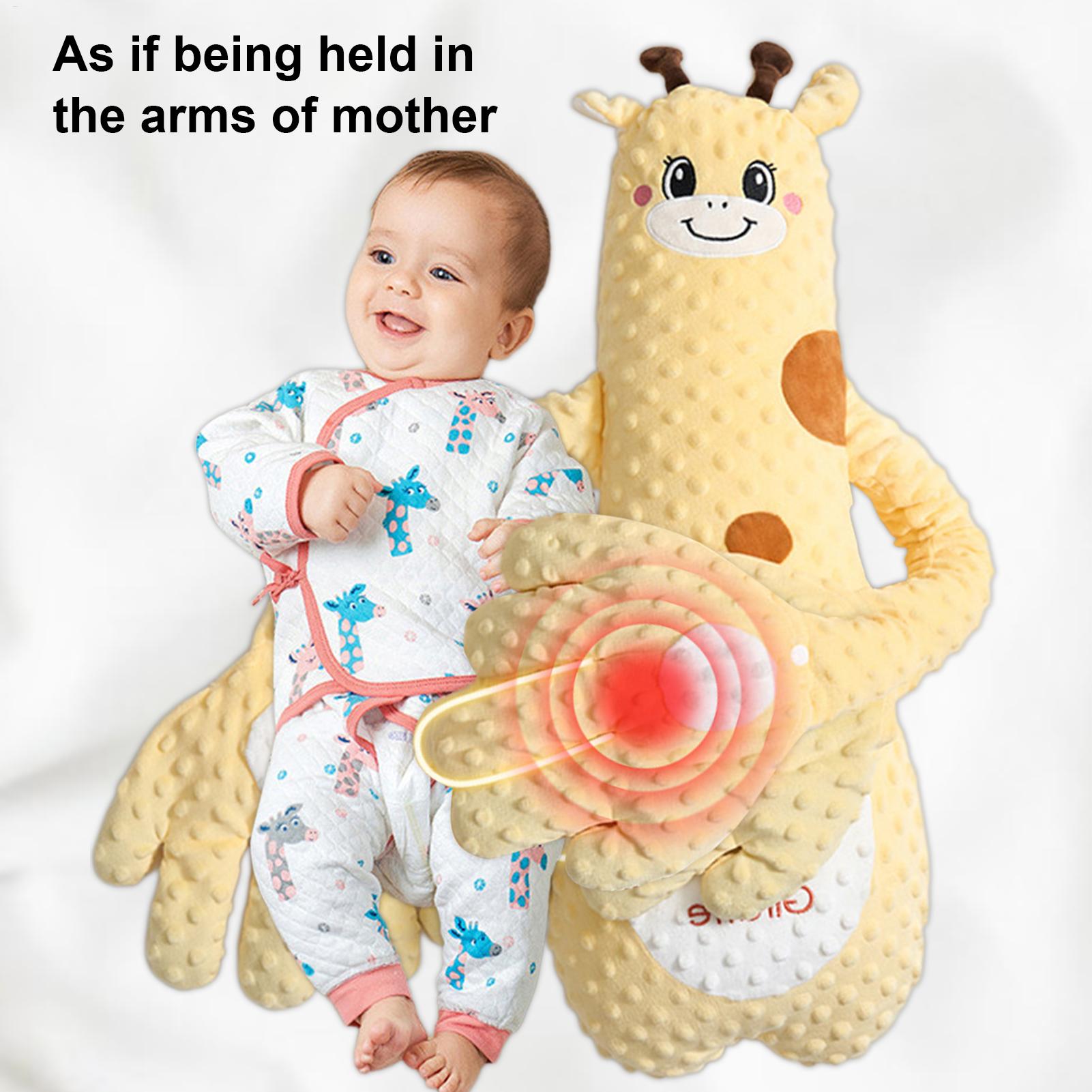 Baby Nursery Cushion - ของเล่นเด็กช่วยให้หลับสบาย พร้อม 3 โหมดปรับได้ ตุ๊กตาสัตว์แบบอินเทอร์แอคทีฟ รูปทรงหมอนนุ่มสบาย