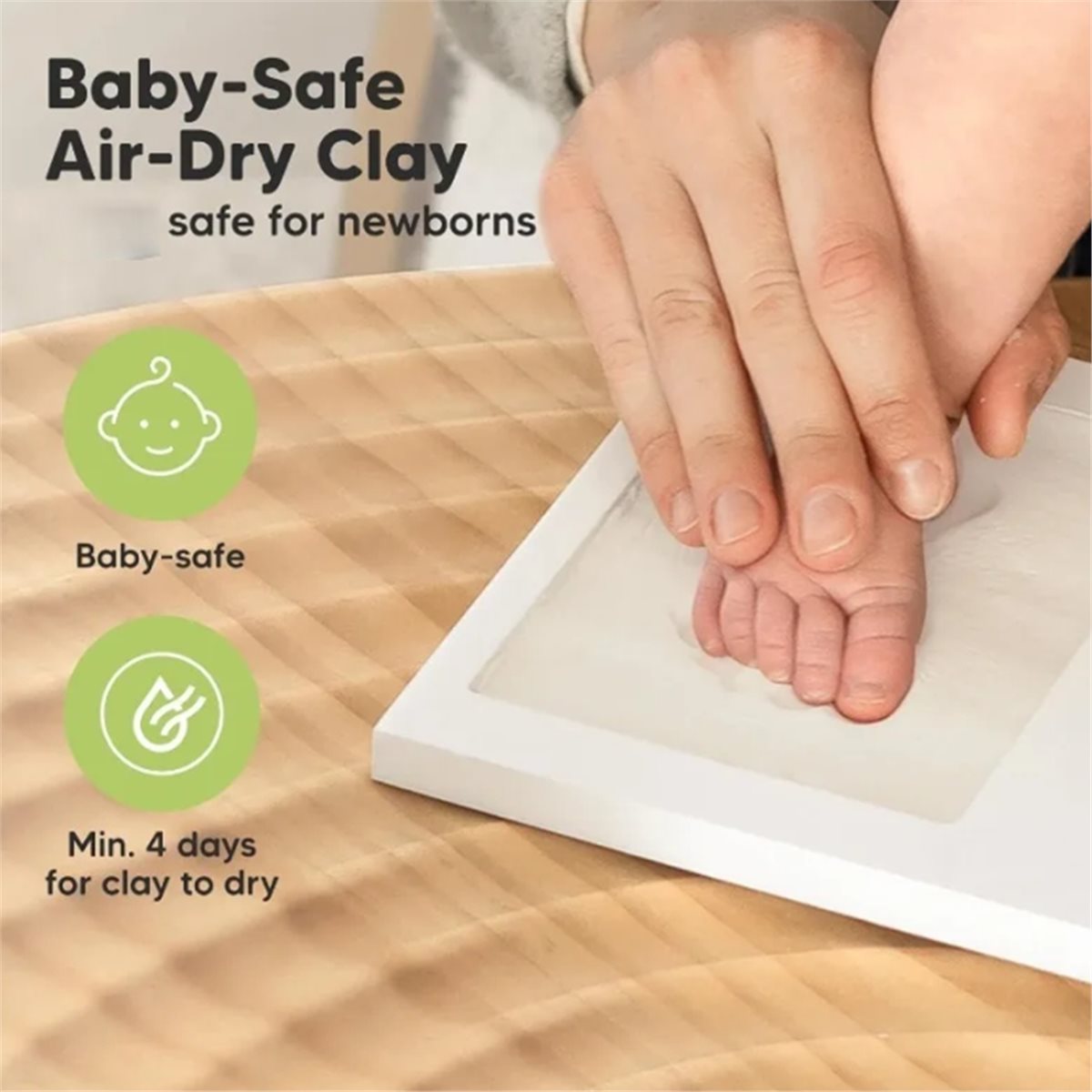 Baby Nursery Keepsake - ชุดของที่ระลึกรอยมือและรอยเท้าเด็ก Y69A - กรอบดินเหนียวสำหรับตกแต่งห้องเด็กอ่อน, ของขวัญสำหรับคุณแม่มือใหม่, ของใช้จำเป็นสำหรับง