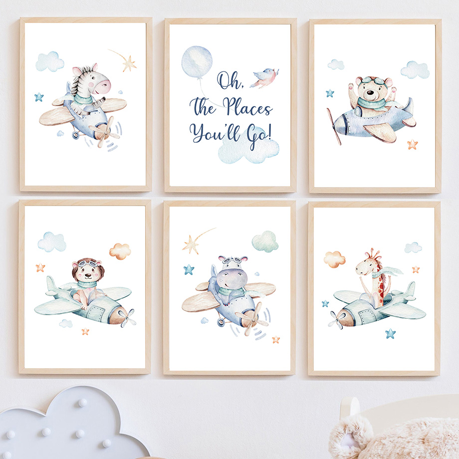 Baby Zebra Nursery - ม้าลาย ยีราฟ สิงโต หมี เครื่องบิน ผจญภัย