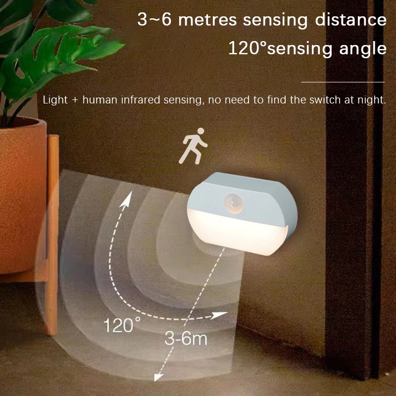 Baby Nursery Light - ไฟกลางคืนแบบ LED ตรวจจับความเคลื่อนไหวของร่างกายมนุษย์ เหมาะสำหรับห้องนอน ข้างเตียง ทางเดิน
