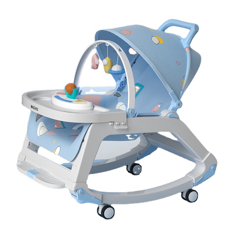 Baby Nursery Rocking Chair - เก้าอี้โยกเด็กอเนกประสงค์แบบพกพา 2-in-1 เป็นมิตรกับสิ่งแวดล้อม เก้าอี้โยกเด็กในห้องเด็กอ่อน เก้าอี้โยกเด็กอัตโนมัติ
