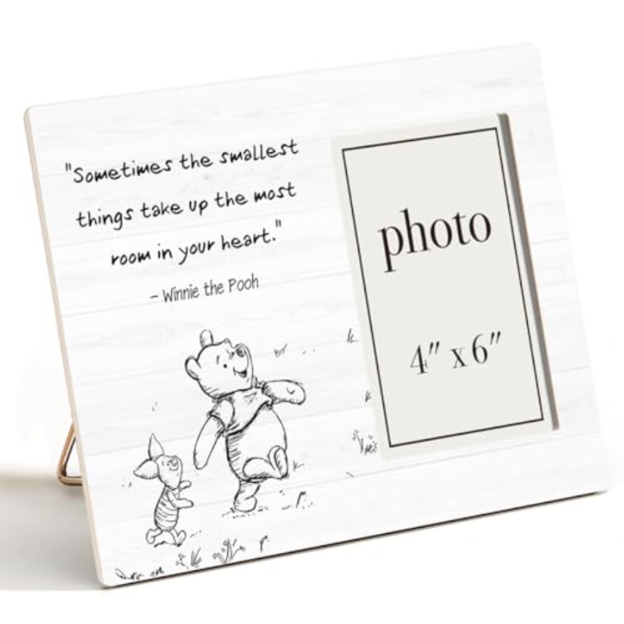Baby Nursery Picture Frames - กรอบรูปหมีพูห์สุดคลาสสิก ของขวัญสำหรับห้องเด็ก ของขวัญสำหรับงานเลี้ยงฉลองทารก ของขวัญสำหรับพ่อแม่มือใหม่ กรอบรูปสำหรับรูปถ่ายขนาด 4