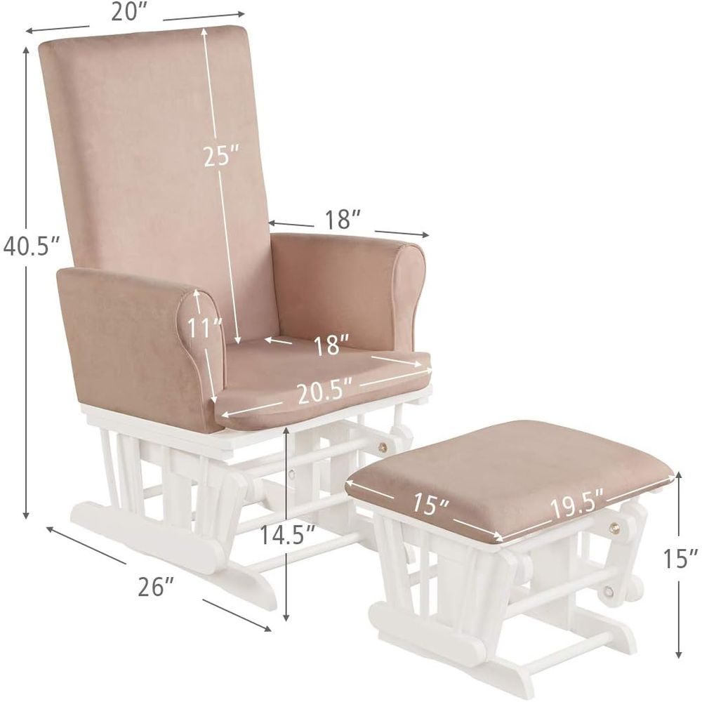 ชุดเก้าอี้โยกเด็กและเบาะรองนั่ - Baby Nursery Ottoman บทวิจารณ์และราคา