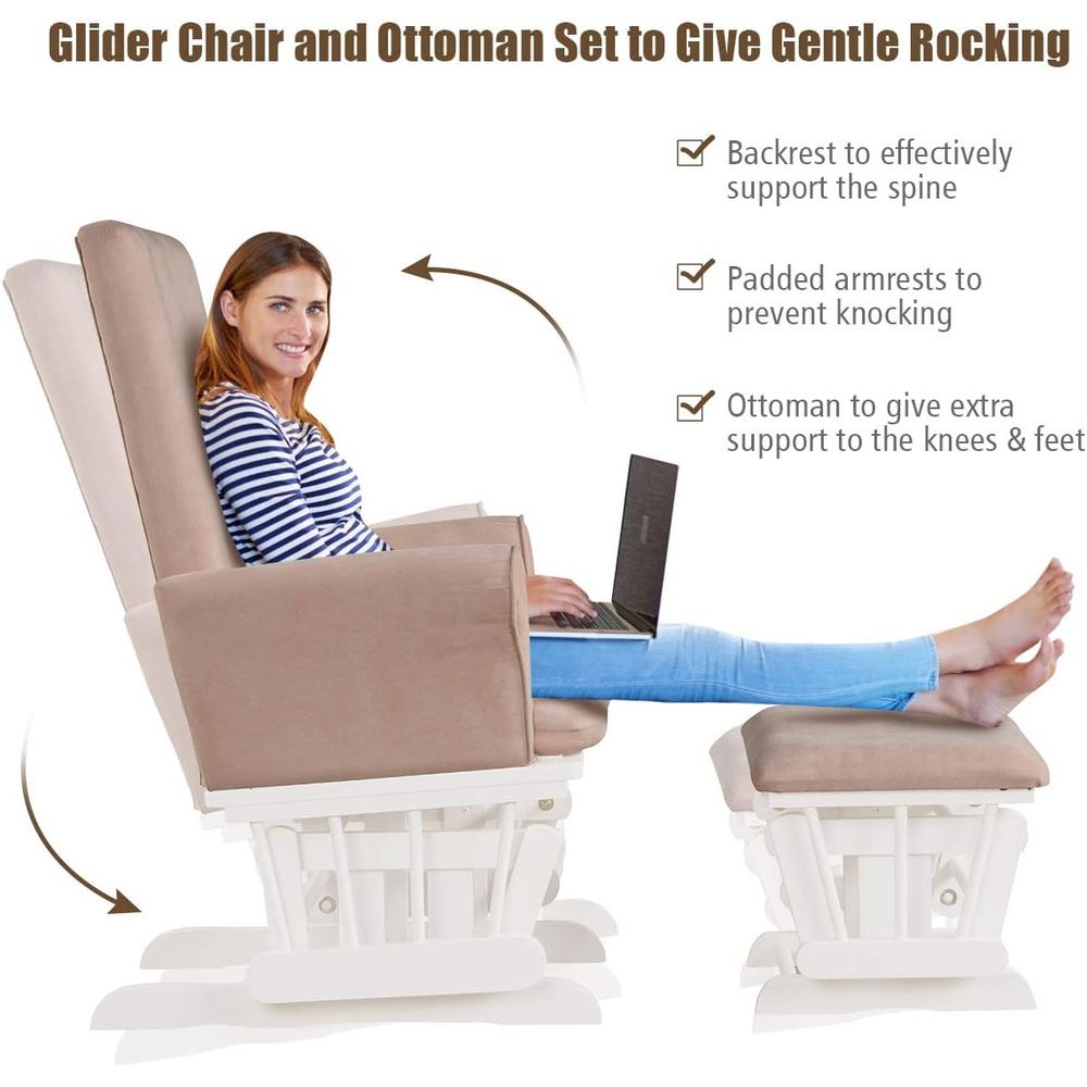 ชุดเก้าอี้โยกเด็กและเบาะรองนั่ - Baby Nursery Ottoman บทวิจารณ์และราคา