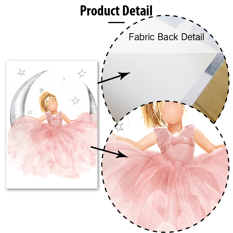 Pink Angel Girl Sun Moon Cloud - Baby Nursery Pink บทวิจารณ์และราคา