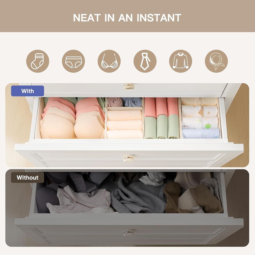 กล่องจัดระเบียบลิ้นชัก 10 ชิ้น - Baby Nursery Closet Organization บทวิจารณ์และราคา