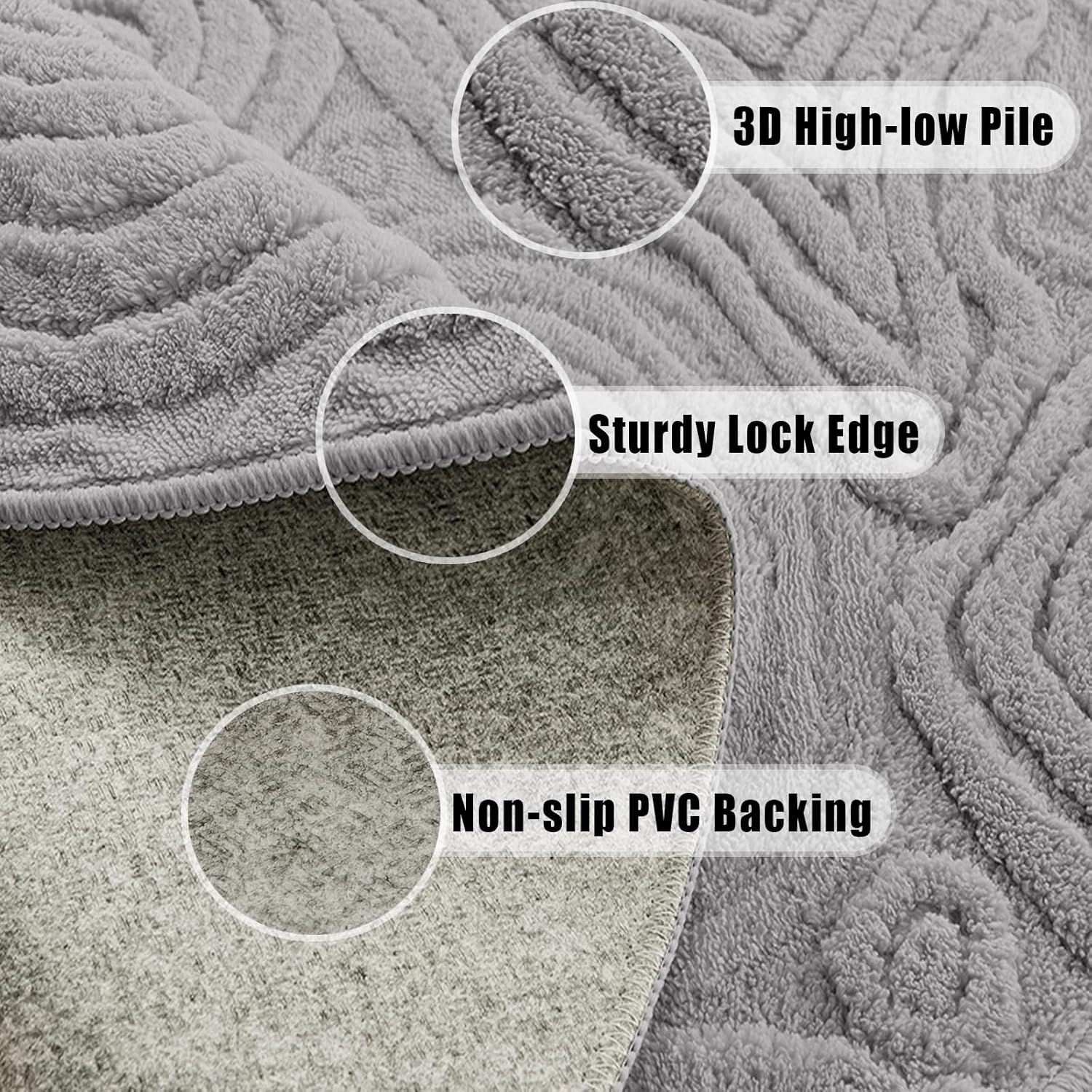 พรมทรงกลมลายเรขาคณิต 3 มิติ –  - Soft Rug Nursery บทวิจารณ์และราคา