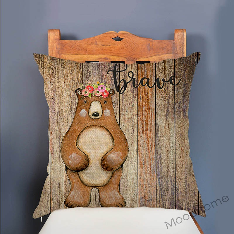 ปลอกหมอนอิงลายสัตว์ป่าน่ารัก ผ - Baby Nursery Cushion บทวิจารณ์และราคา