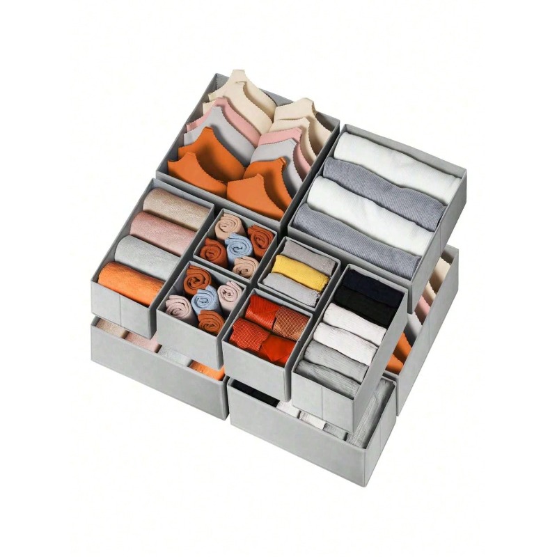 12 ชิ้น/ชุด กล่องจัดระเบียบเสื - Baby Nursery Closet Organization บทวิจารณ์และราคา