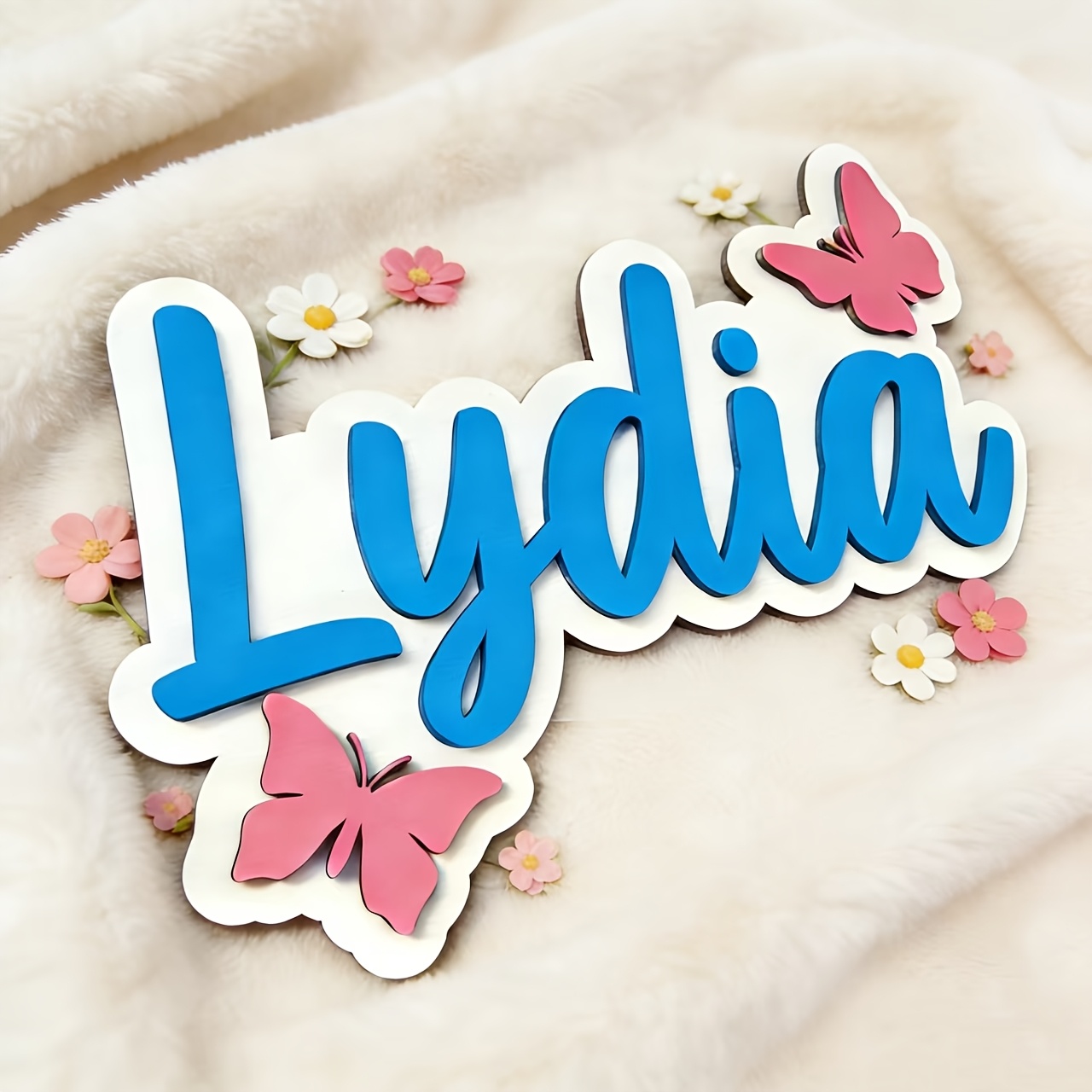 ป้ายชื่อห้องรูปผีเสื้อสีฟ้าและ - Baby Nursery Usa บทวิจารณ์และราคา