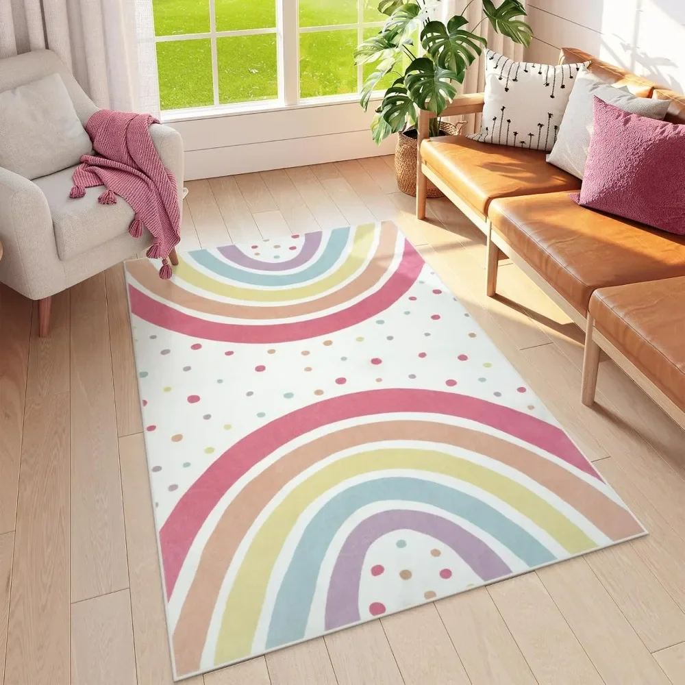 พรมลายจุดสีสันสดใสสไตล์โบโฮ 1  - Soft Rug Nursery บทวิจารณ์และราคา