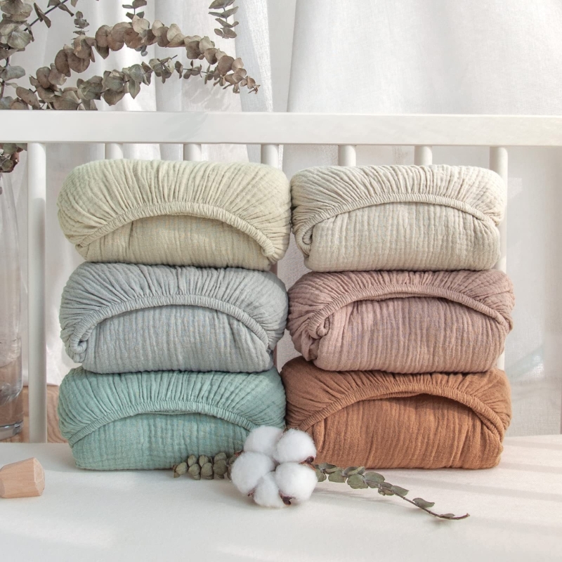 ผ้าปูเตียงผ้าฝ้ายมัสลินนุ่มระบ - Baby Nursery Cushion บทวิจารณ์และราคา