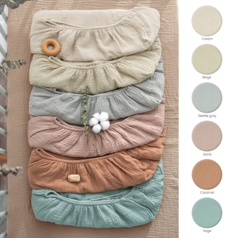 ผ้าปูเตียงผ้าฝ้ายมัสลินนุ่มระบ - Baby Nursery Cushion บทวิจารณ์และราคา