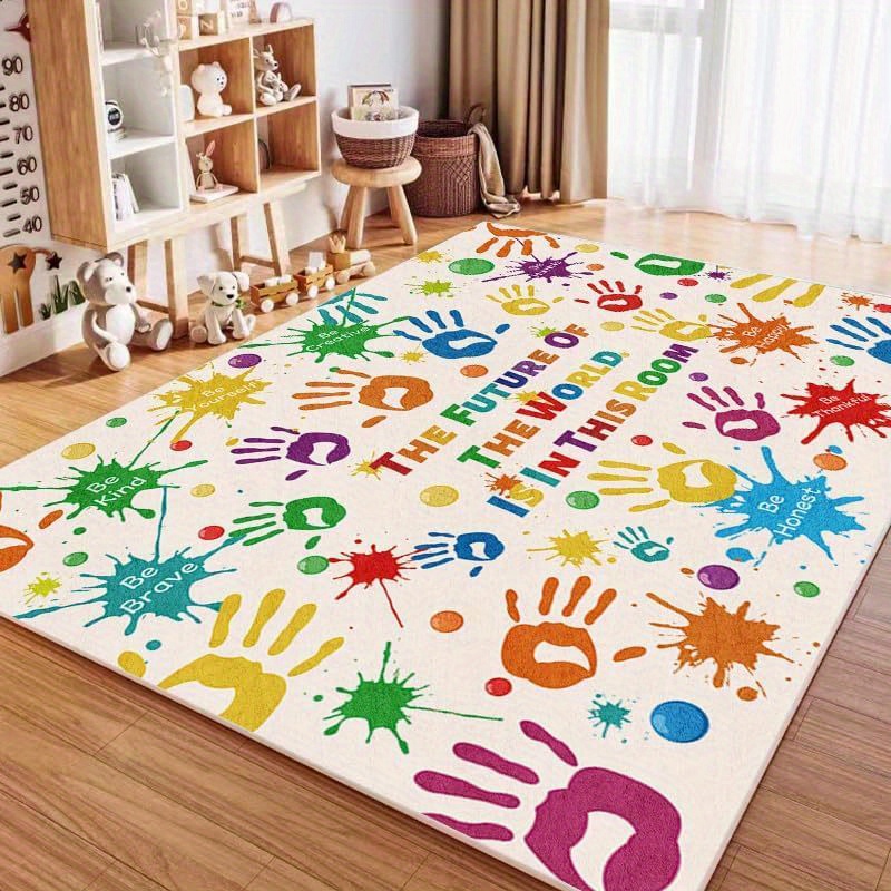 พรมปูพื้นสำหรับเด็ก ลายพิมพ์มื - Soft Rug Nursery บทวิจารณ์และราคา