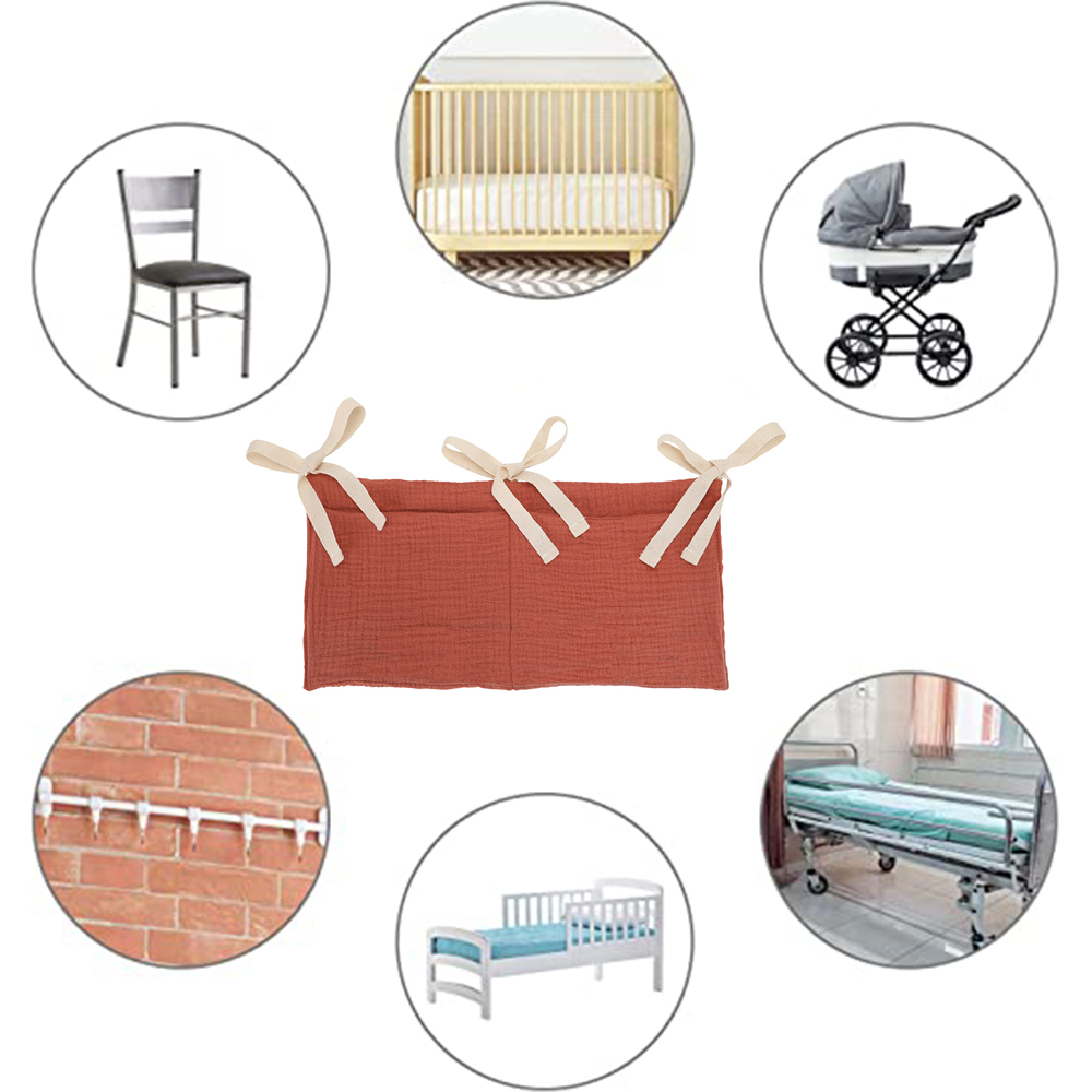 Baby Crib Organizer Cot Caddy  - Baby Nursery Shelves บทวิจารณ์และราคา