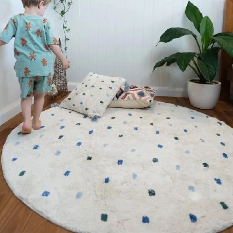 พรมขนนุ่มลายจุดสำหรับห้องนั่งเ - Soft Rug Nursery บทวิจารณ์และราคา