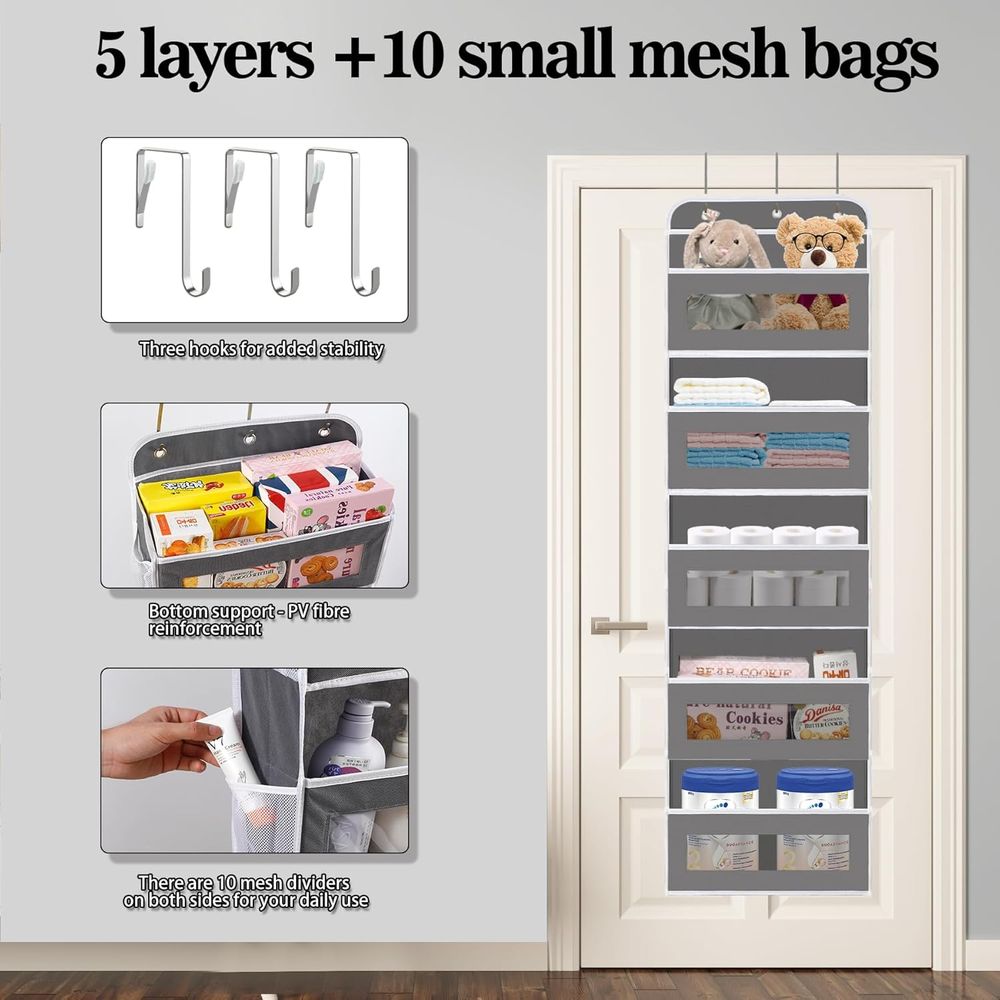 ที่แขวนประตูตู้เสื้อผ้า 5 ชั้น - Baby Nursery Shelves บทวิจารณ์และราคา