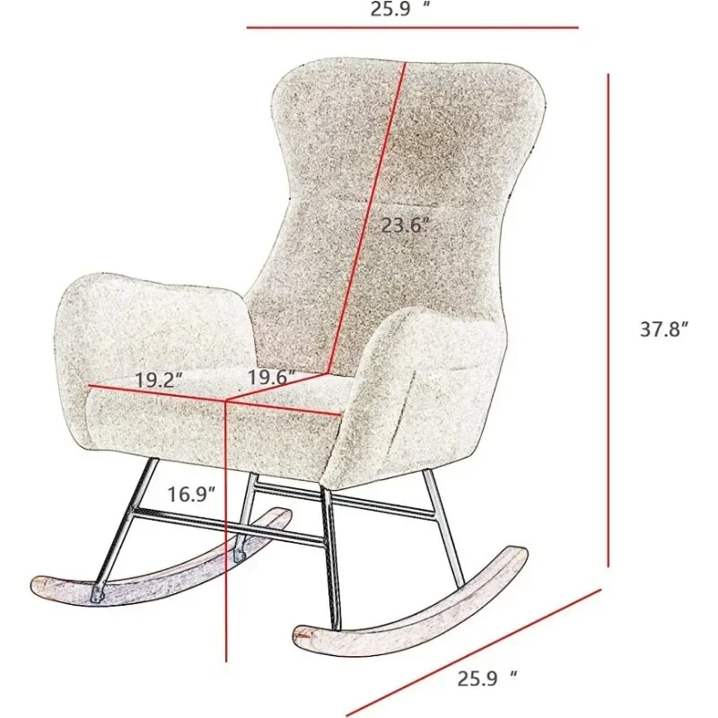 เก้าอี้โยก Hansones สำหรับห้อง - Baby Nursery Rocking Chair บทวิจารณ์และราคา