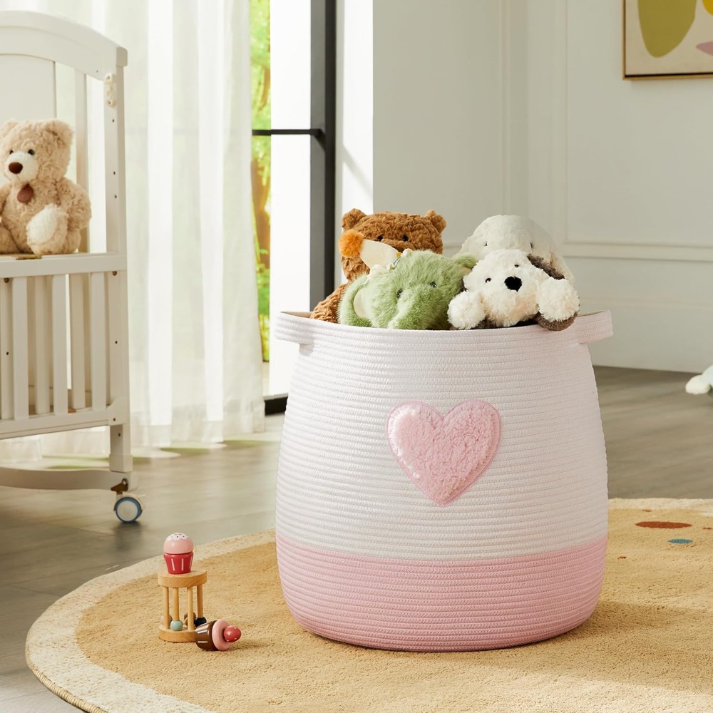 สีชมพูตะกร้าซักผ้า Hamper สําห - Baby Nursery Pink บทวิจารณ์และราคา
