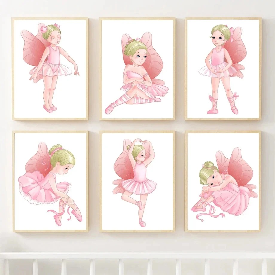 ภาพวาดบนผืนผ้าใบลายเด็กหญิงบัล - Baby Nursery Pink บทวิจารณ์และราคา