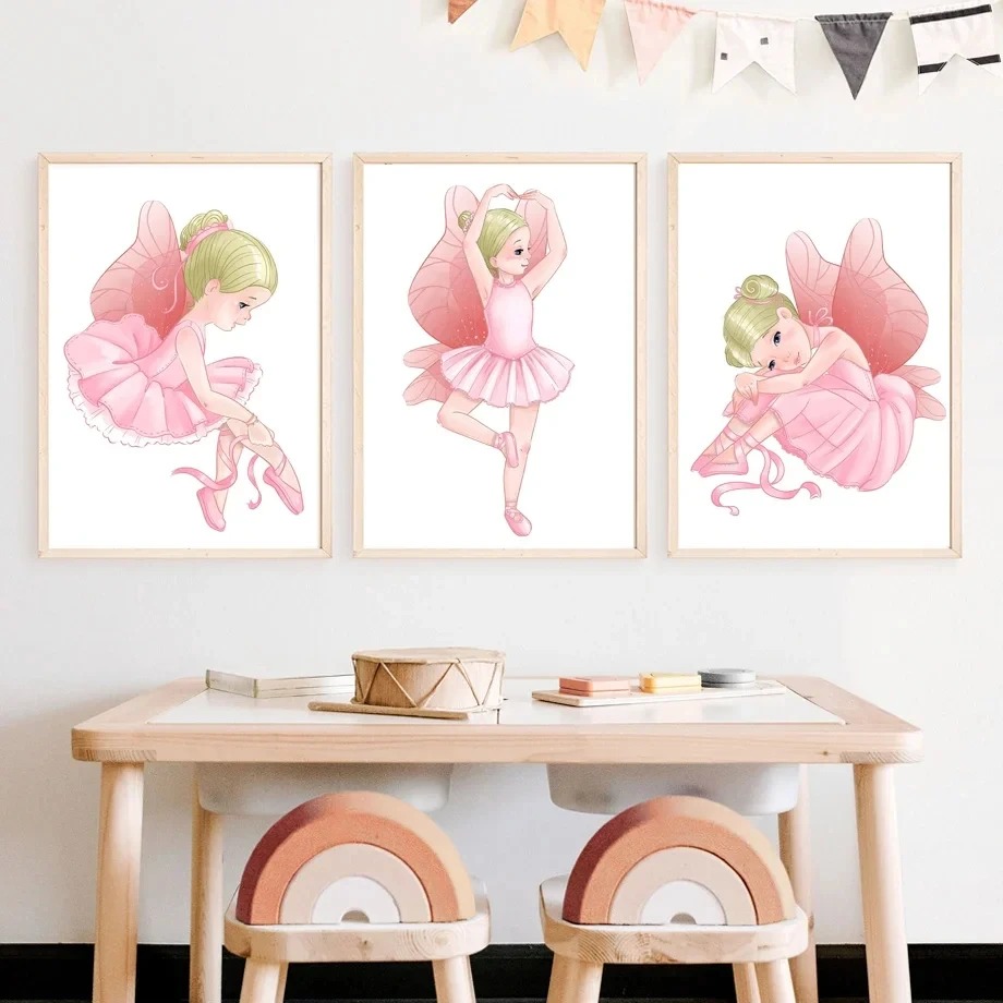 ภาพวาดบนผืนผ้าใบลายเด็กหญิงบัล - Baby Nursery Pink บทวิจารณ์และราคา