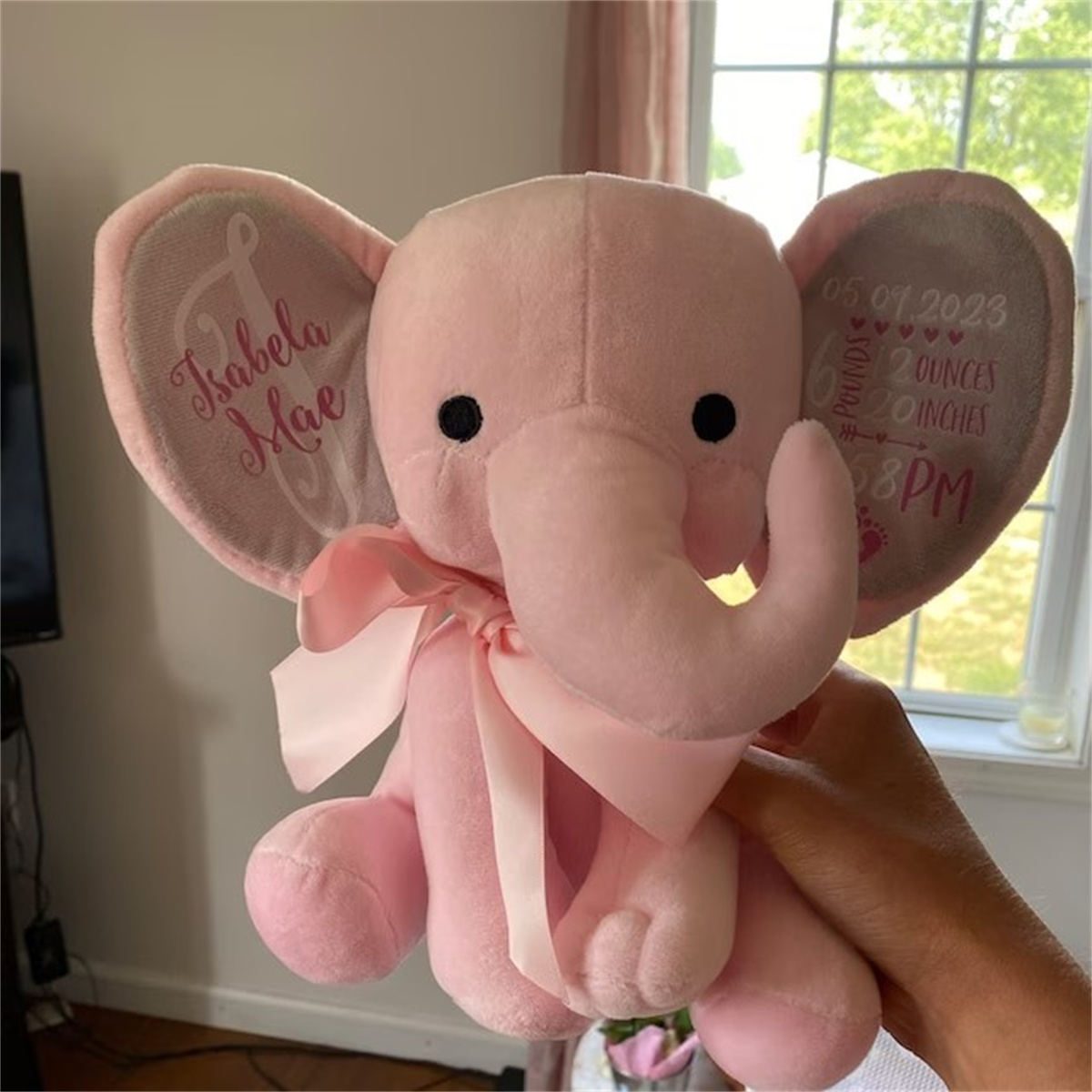 ตุ๊กตาช้างแบบกำหนดเองพร้อมข้อม - Baby Nursery Keepsake บทวิจารณ์และราคา