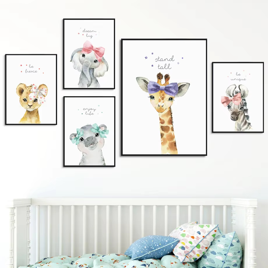 สิงโตม้าลายยีราฟช้าง Hippo ดอก - Baby Zebra Nursery บทวิจารณ์และราคา