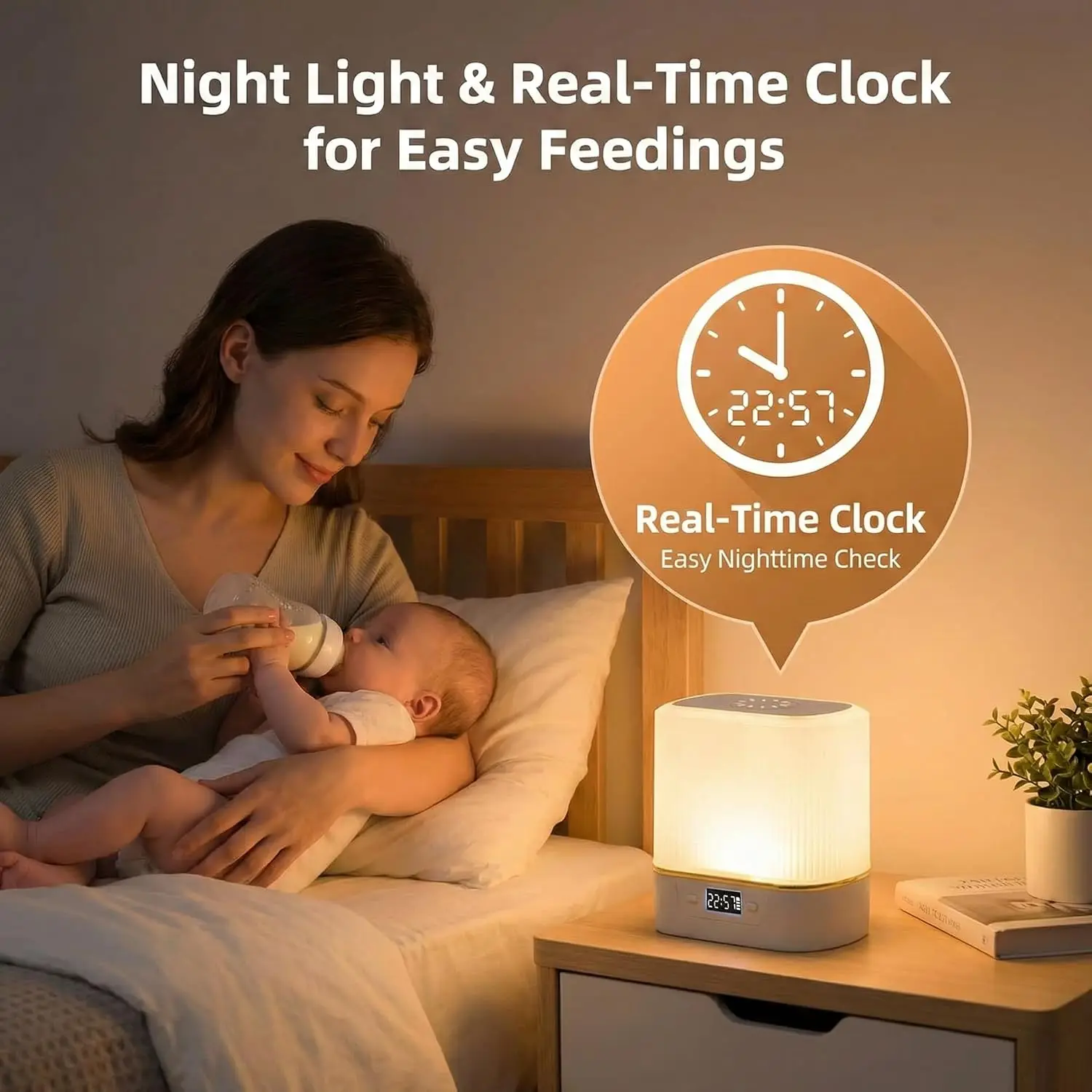 ไฟ LED กลางคืนแบบตั้งโต๊ะ, โคม - Baby Nursery Light บทวิจารณ์และราคา