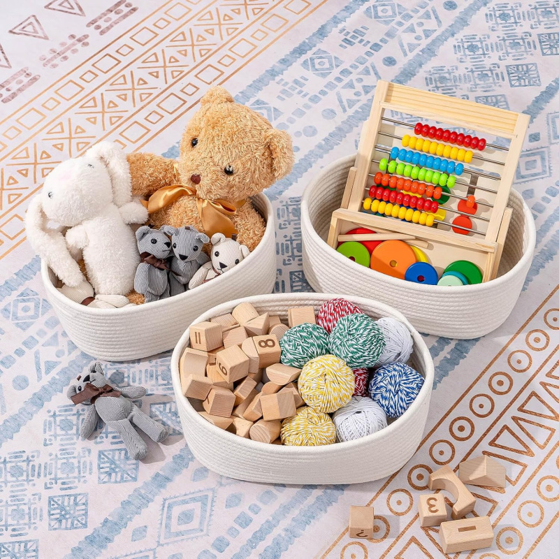 ตะกร้าเก็บของทอขนาดเล็ก - ถังส - Baby Nursery Closet Organization บทวิจารณ์และราคา