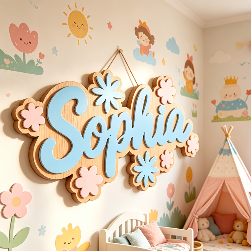 ป้ายห้องพักธีมดอกไม้แบบส่วนตัว - Baby Nursery Usa บทวิจารณ์และราคา