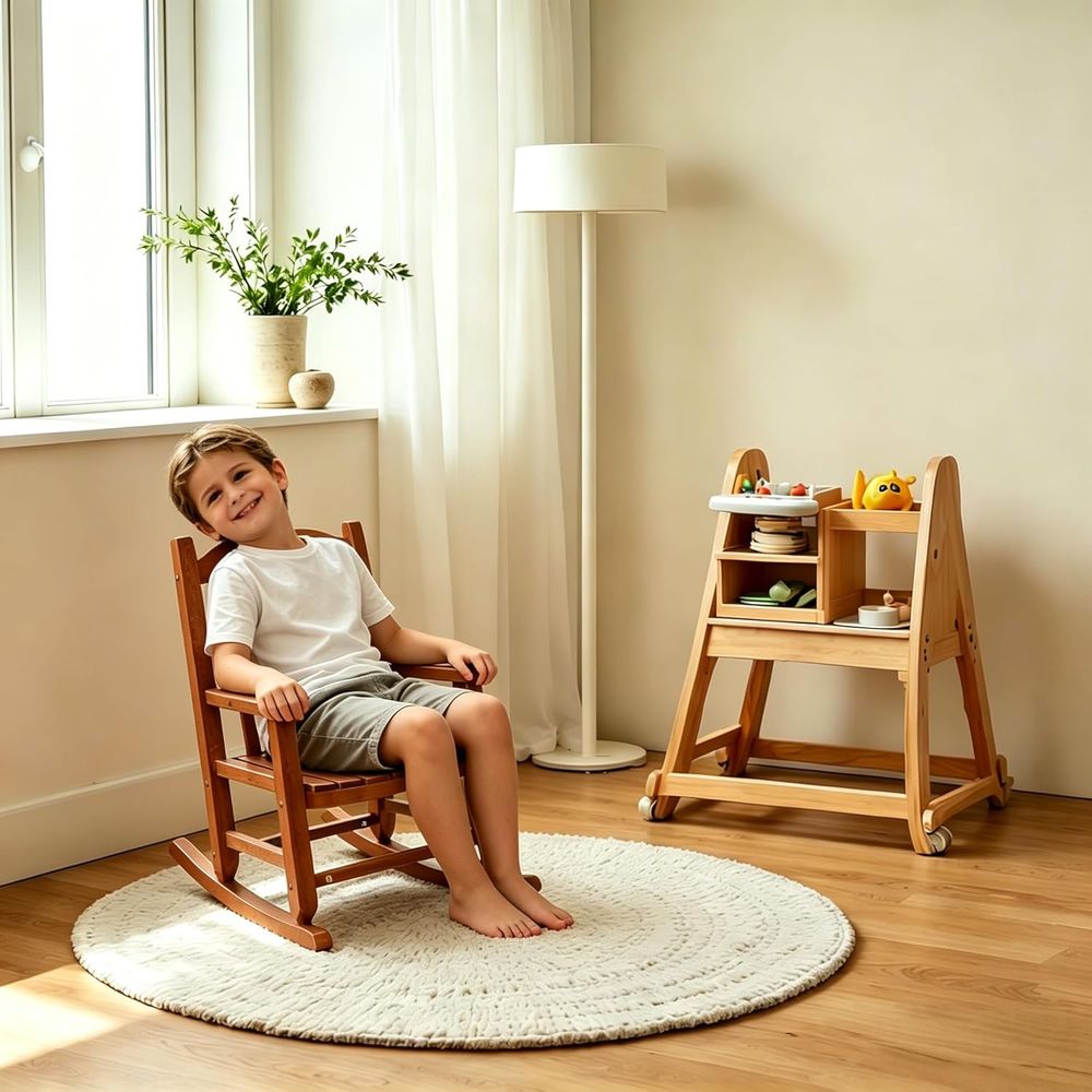 เก้าอี้โยกเด็กเล็ก เก้าอี้โยกไ - Baby Nursery Rocking Chair บทวิจารณ์และราคา