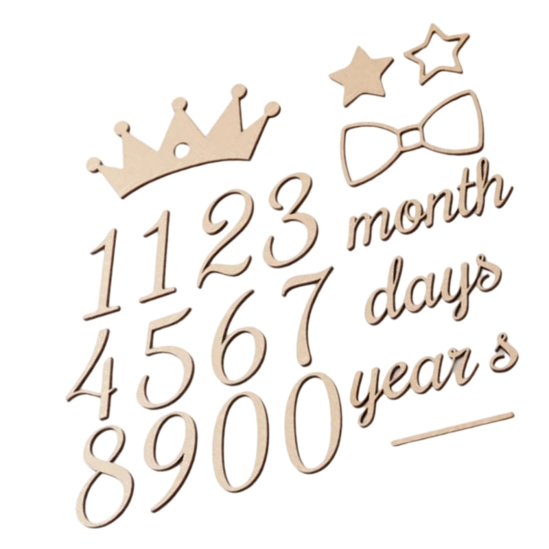 ไม้ Milestones หมายเลขและ Word - Baby Nursery Keepsake บทวิจารณ์และราคา