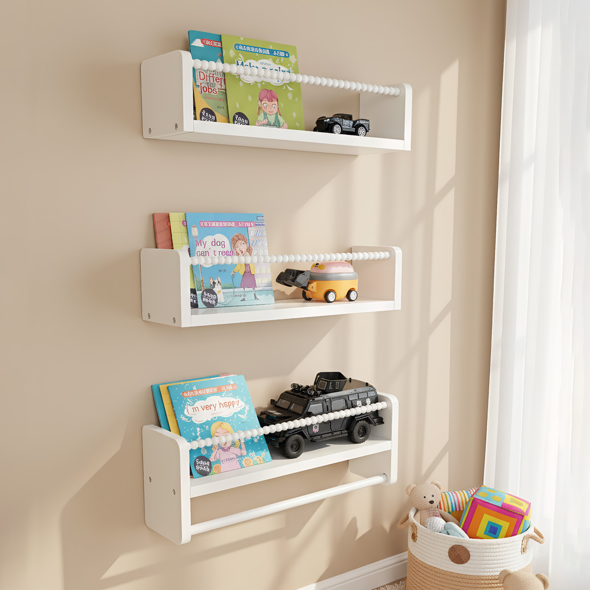 ชั้นวางหนังสือไม้สำหรับห้องเด็ - Baby Nursery Shelves บทวิจารณ์และราคา